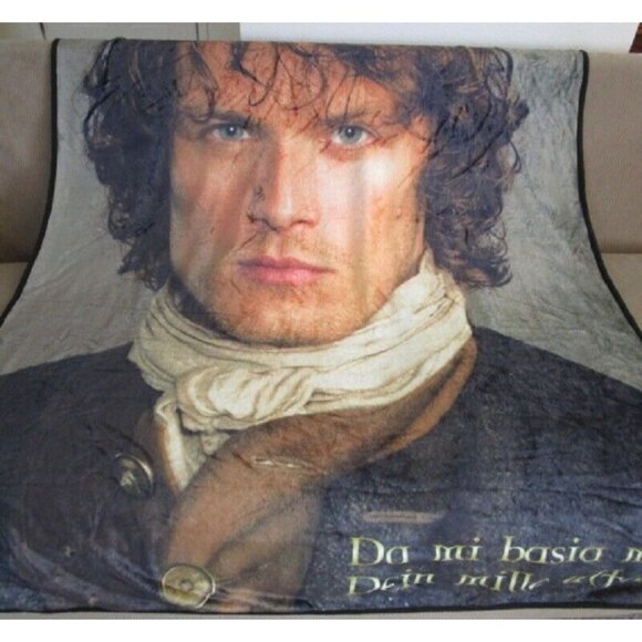 New A 1000 Kisses Outlander Plush Throw Gift Blanket Jamie Fraser Close Up Photo - Picture 3 of 5